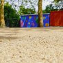 Aire de jeux revêtement semi durcissement